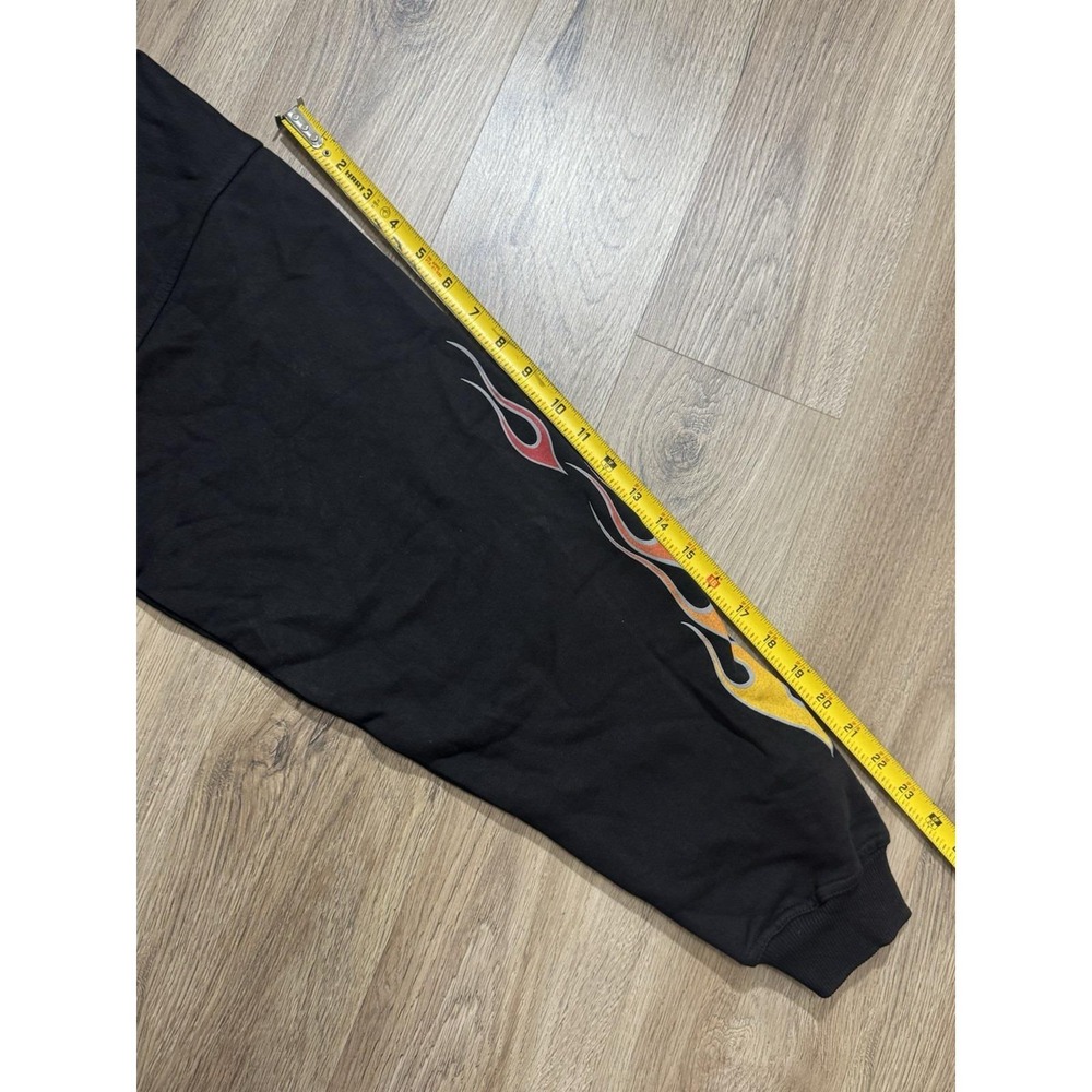 Y2K Billabong Surfing Flame Logo Black Hoodie Size L - Picture 7 of 8
